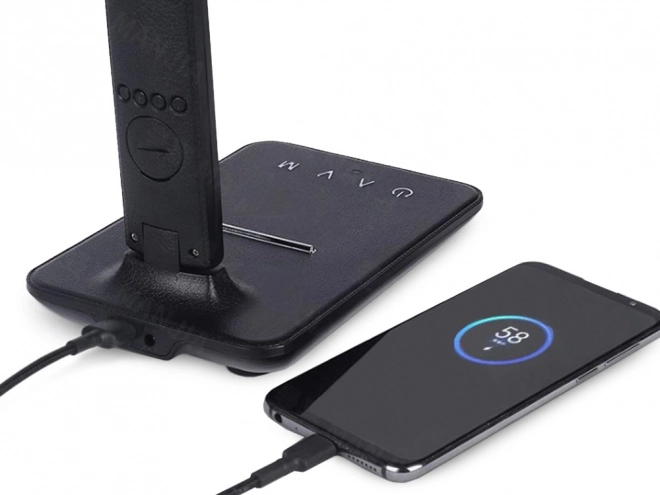 Lampe de bureau scolaire moderne avec USB et chargeur Qi