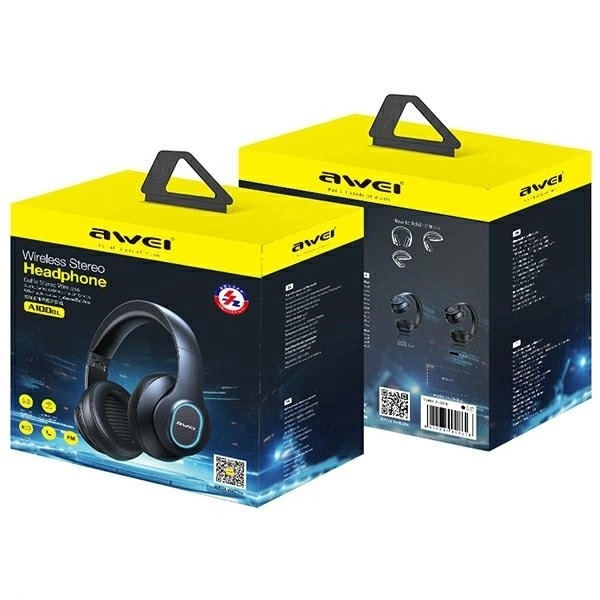 Casque sans fil Awei Bluetooth noir