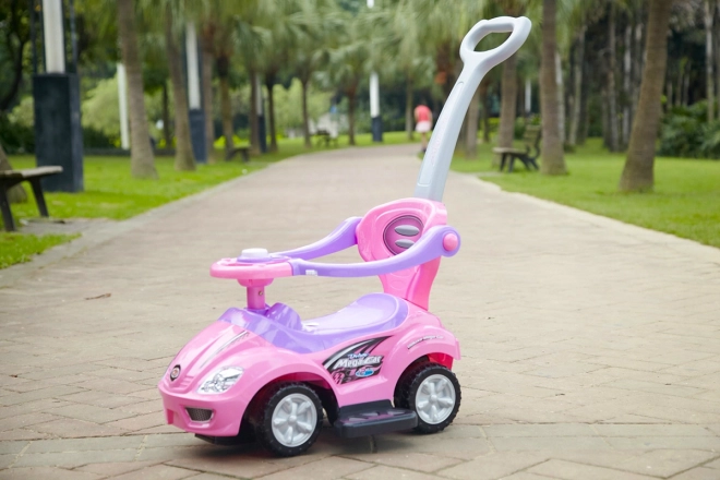 Trotteur enfants 3 en 1 avec klaxon - rose