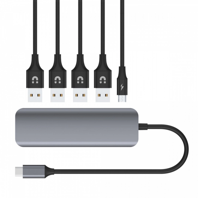 Hub USB 4x USB 3.1 Gen1 microUSB alimentation