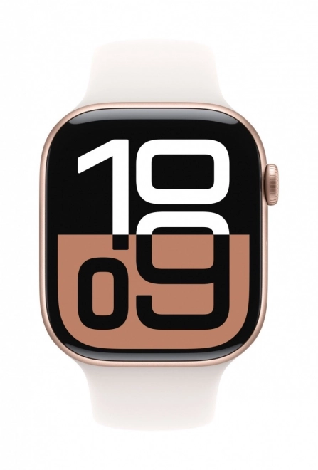Watch Series 10 GPS 46 mm or rose avec bracelet sport rose
