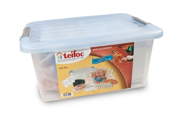 Ensemble d'école Teifoc 320pcs dans une boîte en plastique avec poignées 39x19x29cm
