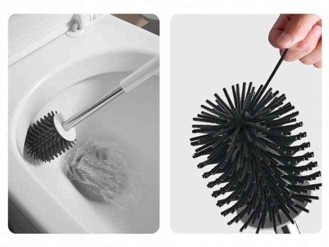 Brosse WC suspendue en silicone avec support