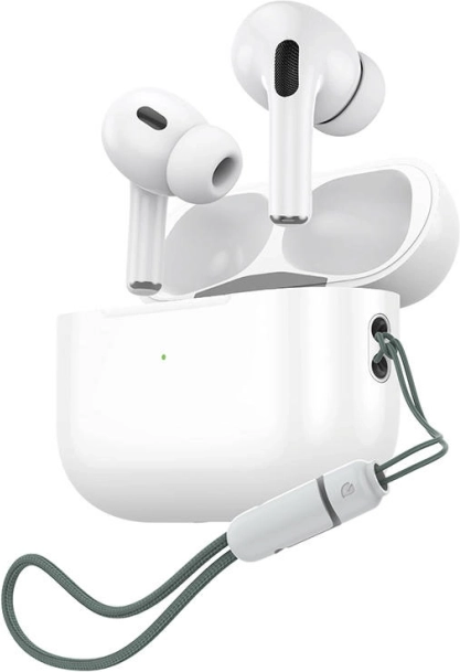 Écouteurs sans fil TWS avec charge par induction en blanc
