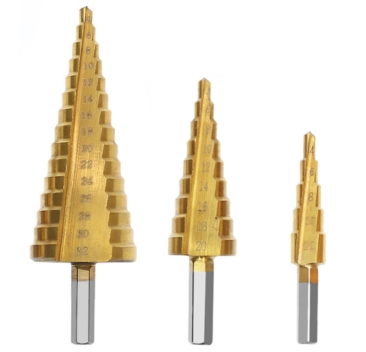 Foret conique pour tôle - 3 pièces