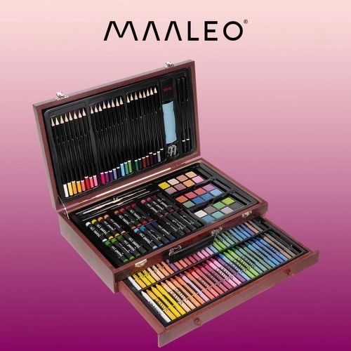 Ensemble de peinture dans une valise