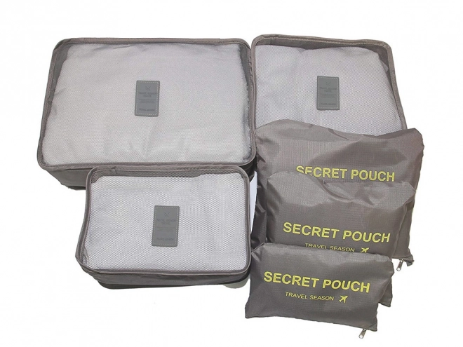Organisateurs de voyage en filet pour bagage x6 – gris