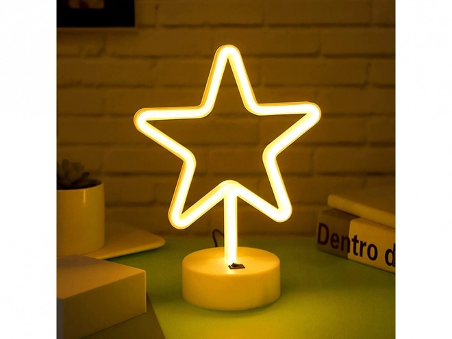 Lampe LED étoile néon avec USB