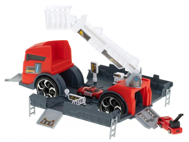 Camion de pompiers - Transporteur et jouet de stationnement