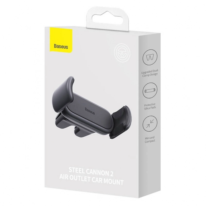 Support de voiture Baseus en acier Cannon 2 pour grille de ventilation (noir)