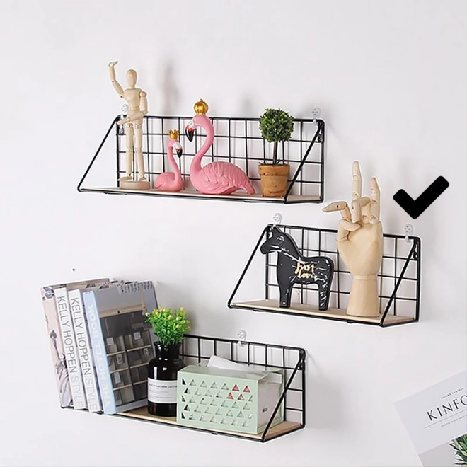 Étagère murale style LOFT 29,5 cm - noir