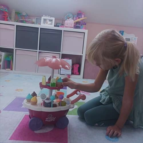 Glacier pour enfants - chariot sur roulettes avec accessoires