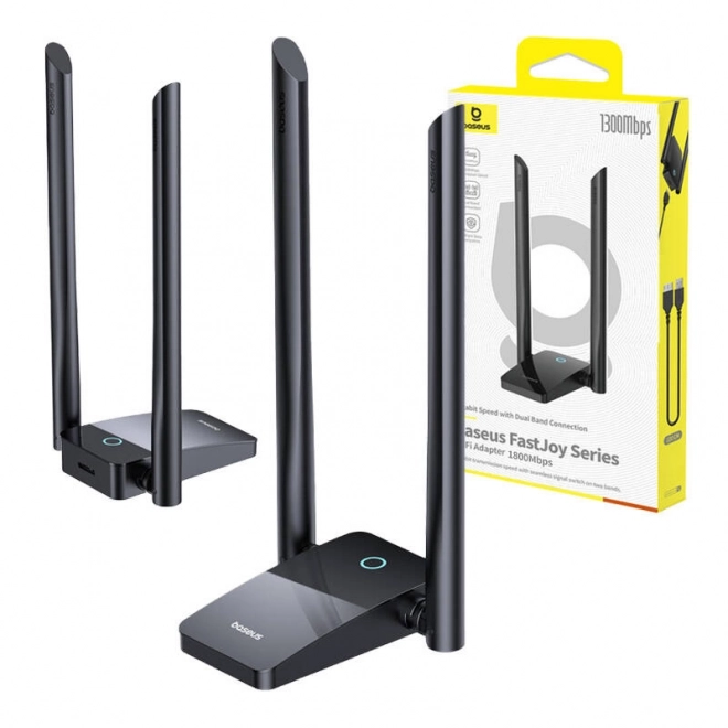 Adaptateur WiFi Baseus FastJoy 1800 Mbps Noir