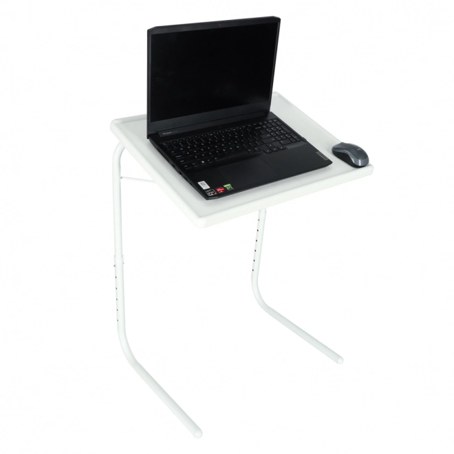 Table d'appoint pliable blanche pour ordinateur portable