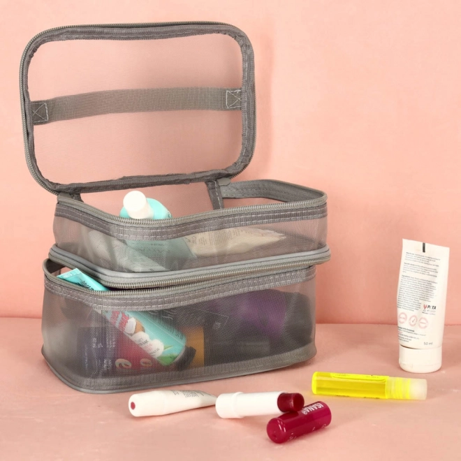 Trousse de toilette de voyage grise