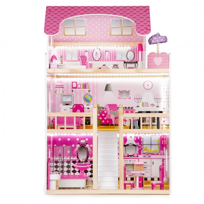 Maison de poupée en bois avec meubles de ECOTOYS