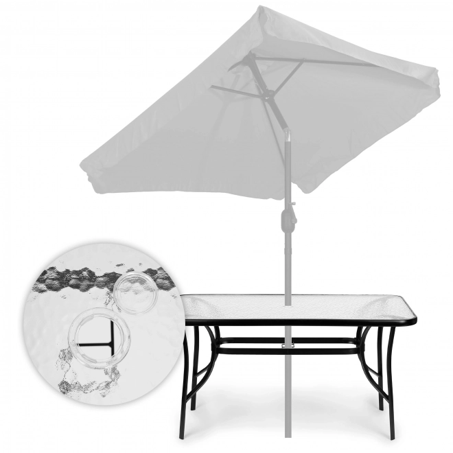 Table avec trou pour parasol