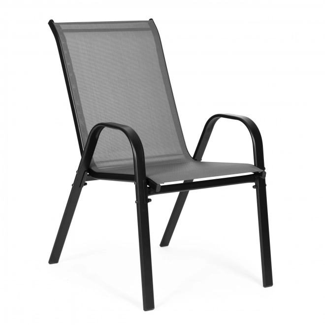 Ensemble de 2 chaises de jardin pour terrasse ou balcon gris MultiGarden