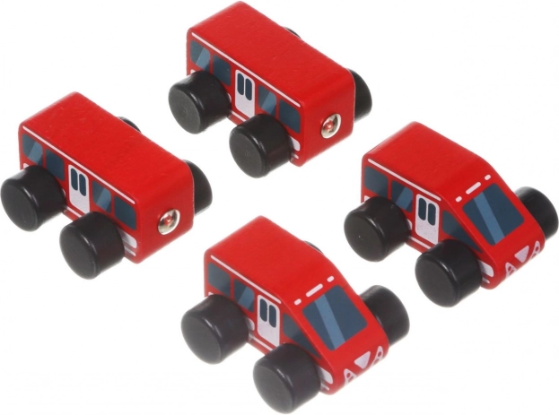 Train en bois Rapide avec aimants - 4 pièces