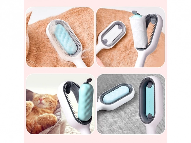 Brosse en silicone 3 en 1 pour animaux de compagnie
