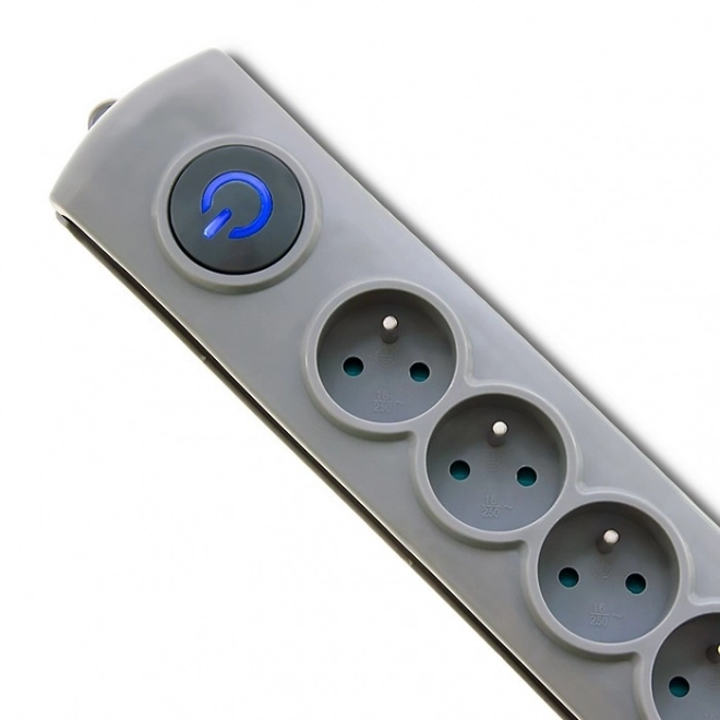 Protection contre les surtensions Quick Switch, 6 prises, 1,8 m, gris