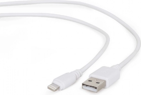 Câble USB blanc 8 broches 1 m