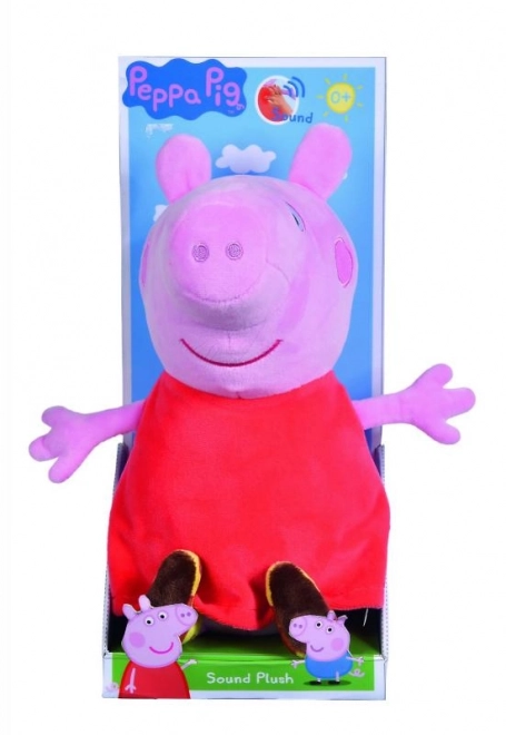 Cochon Peppa Pig en peluche avec son, 22 cm