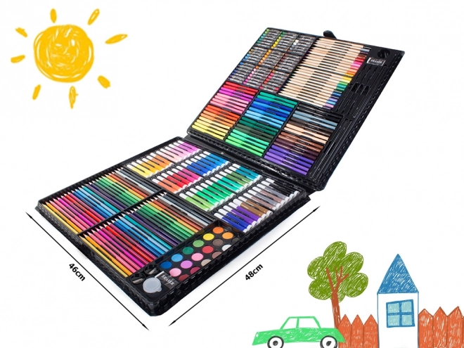 Ensemble de peinture artistique dans une mallette