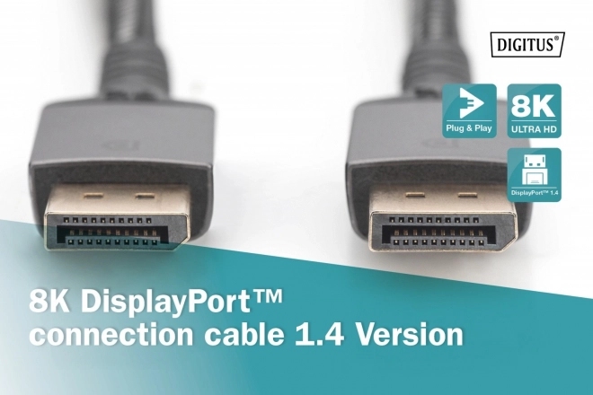 Câble DisplayPort 8K 60Hz UHD Prémium 3m noir