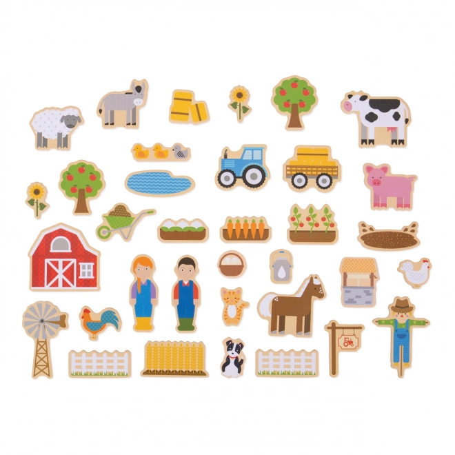 Bigjigs Toys aimants en bois Ferme