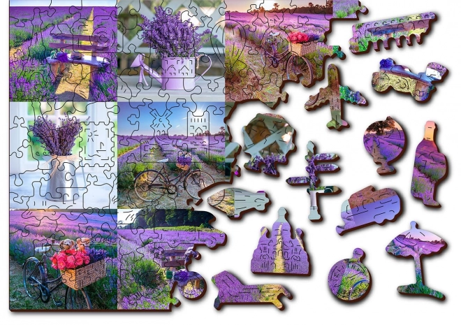 Puzzle en bois La France de Lavande 2en1