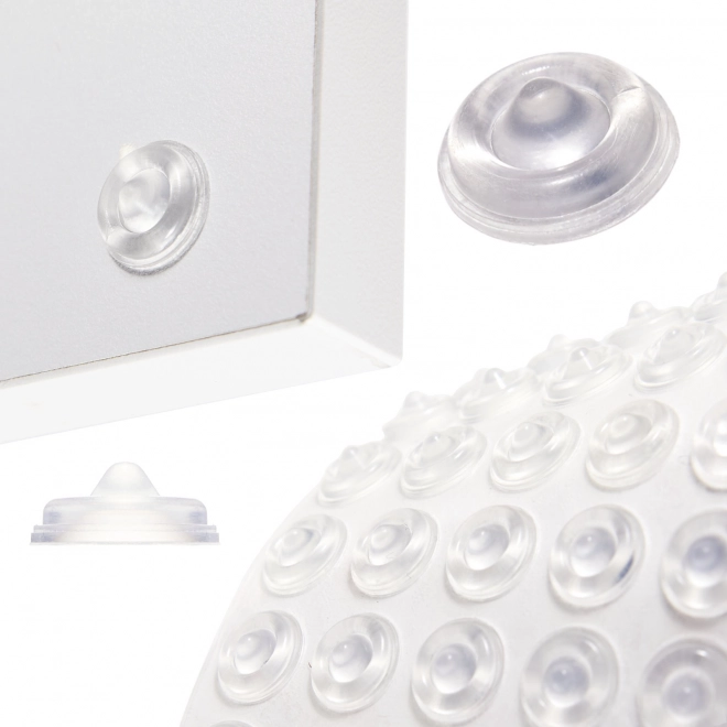 Butoir en silicone autocollant - 1,3 cm, 50 pièces