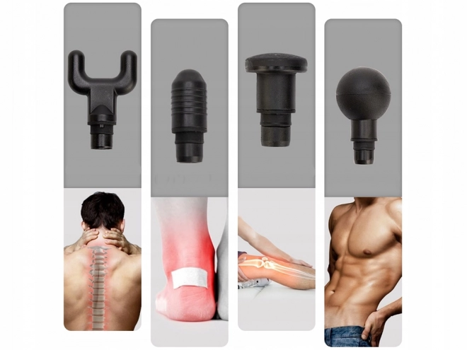 Pistolet de massage sans fil masseur 4 têtes
