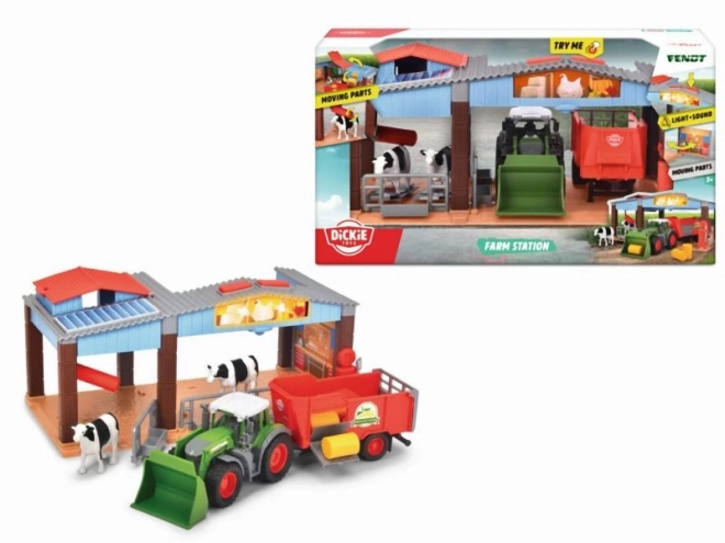 Ferme avec tracteur et accessoires