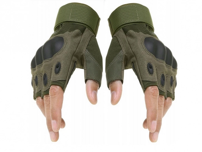 Gants tactiques militaires de survie sans doigts XL