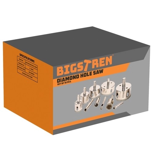 Ensemble de forets diamantés pour découpe 10 pcs - Bigstren 21641