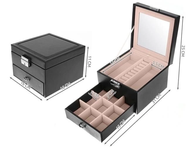 boîte à bijoux noire Beautylushh