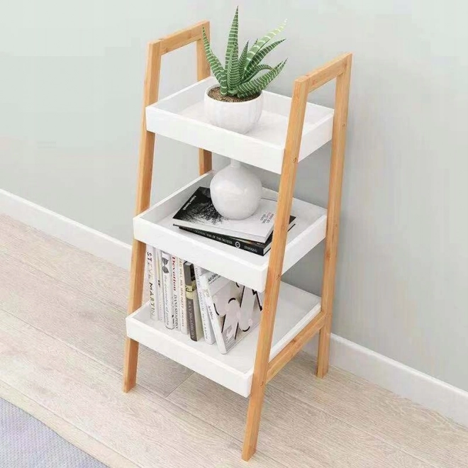 Bibliothèque avec cadre en bambou à 3 étagères ModernHome