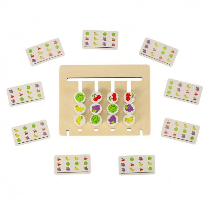 Jouet éducatif en bois Montessori - Association des couleurs des fruits