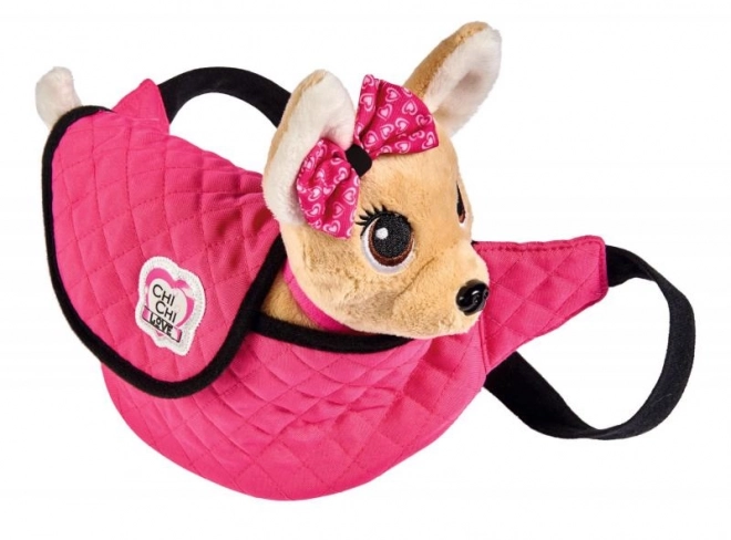 Chi Chi Love chien en peluche dans un sac à la mode