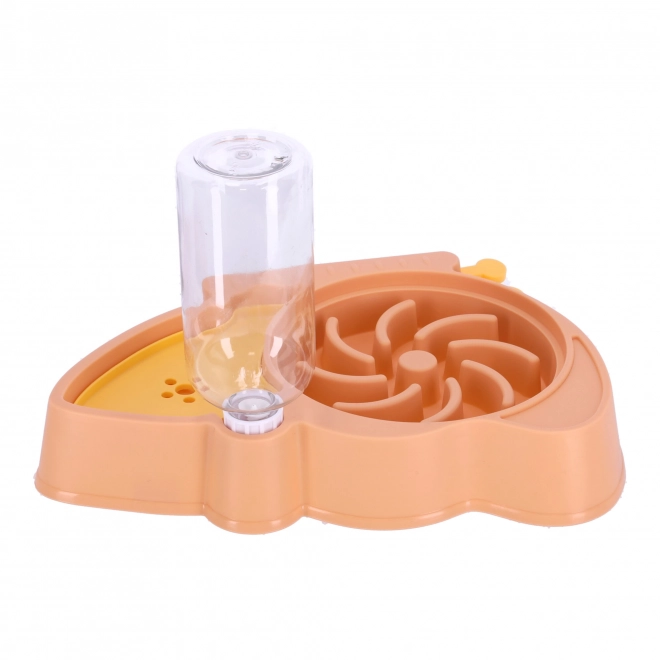 Bols avec distributeur automatique d'eau pour chiens et chats 2 en 1 - rose
