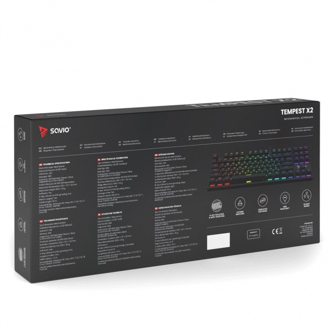 Clavier mécanique Savio Tempest X2 RGB Outemu Brown