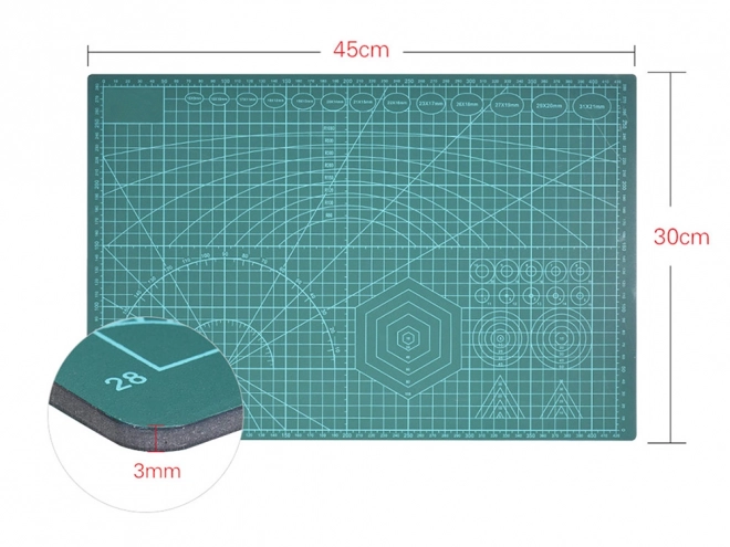 Tapis de coupe autorégénérant A3 recto verso