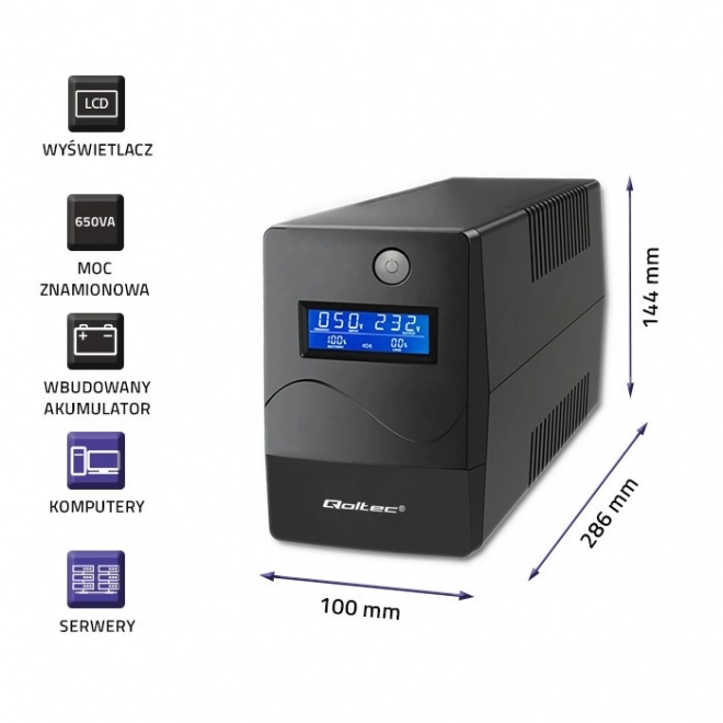 Alimentation de secours UPS Monolith 650VA 360W LCD USB RJ45