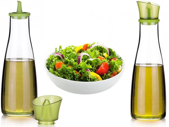 Bouteille en verre pour huile et vinaigre avec doseur intégré pour herbes