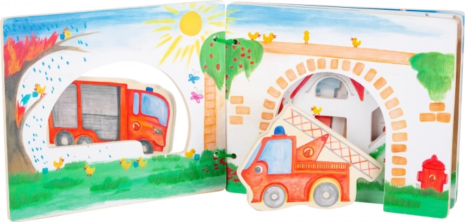Livre en bois Pompiers