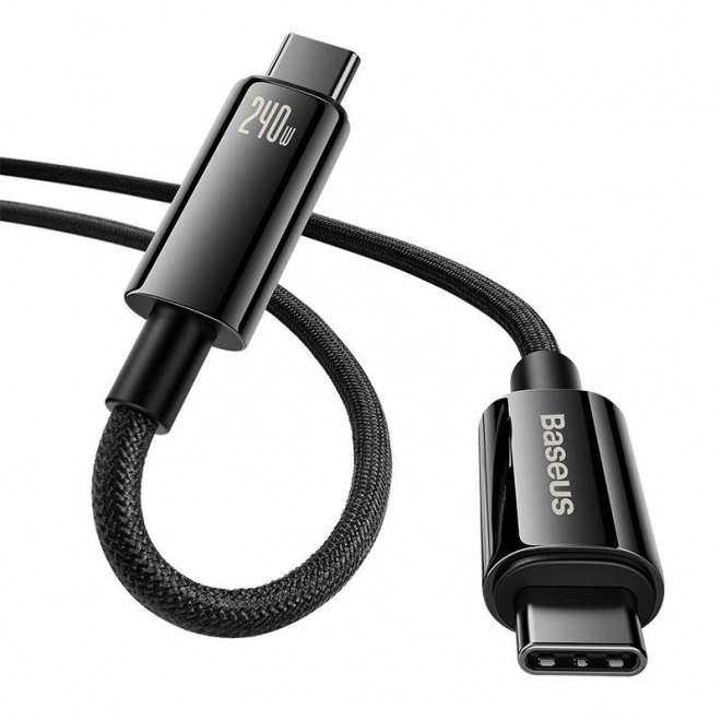 Câble USB-C vers USB-C Baseus Tungsten Gold 240W 1 m (noir)