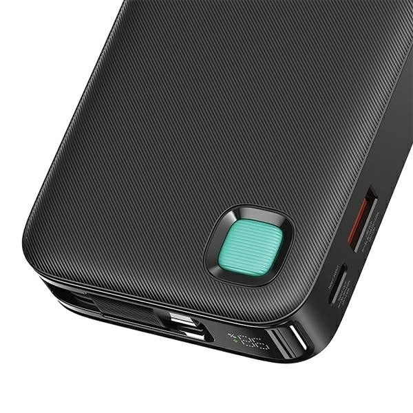 Powerbank avec une capacité de 10000mAh et charge rapide 20W avec câble USB-C intégré