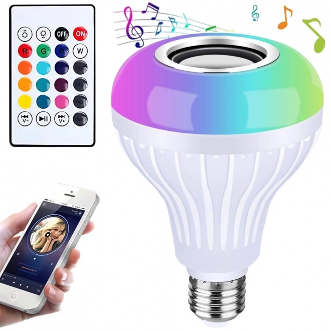 Ampoule LED colorée avec haut-parleur et télécommande
