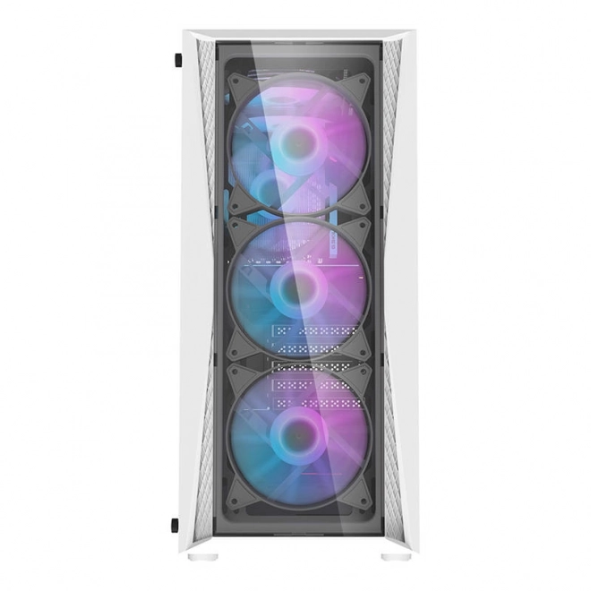 Boîtier d'ordinateur Darkflash DK352 Plus avec 4 ventilateurs (noir et blanc)